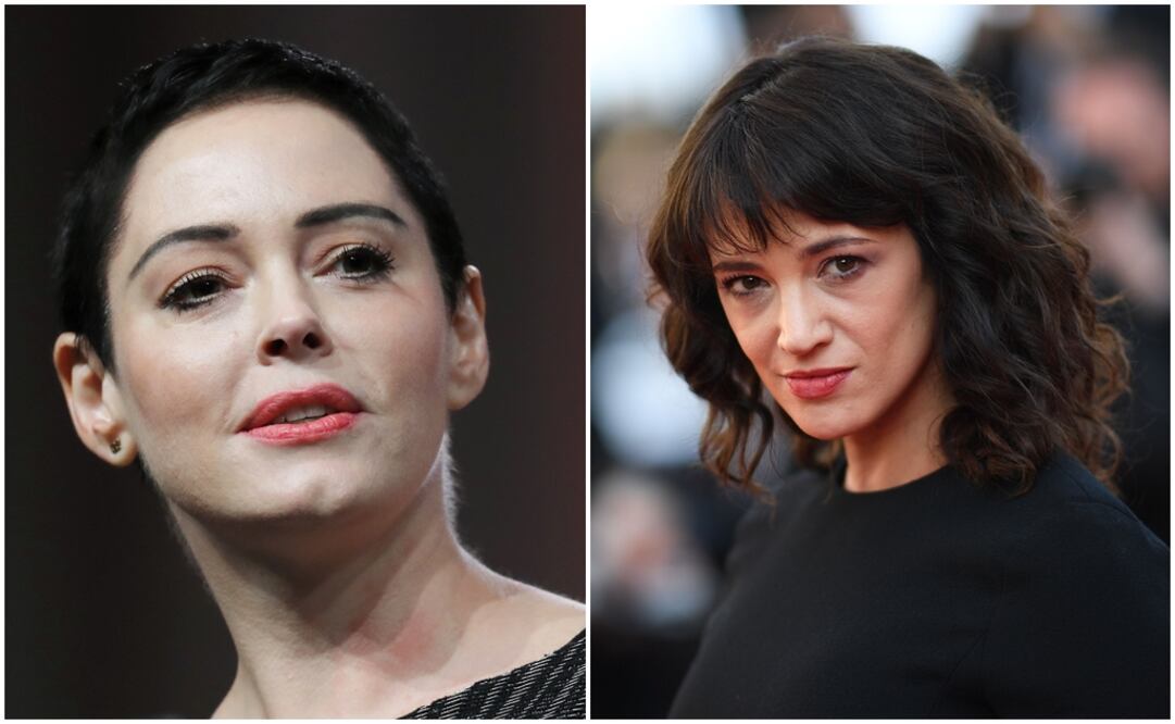 Rose McGowan y Asia Argento. Foto: AP/Paul Sancya, archivo - Loic Venance / AFP