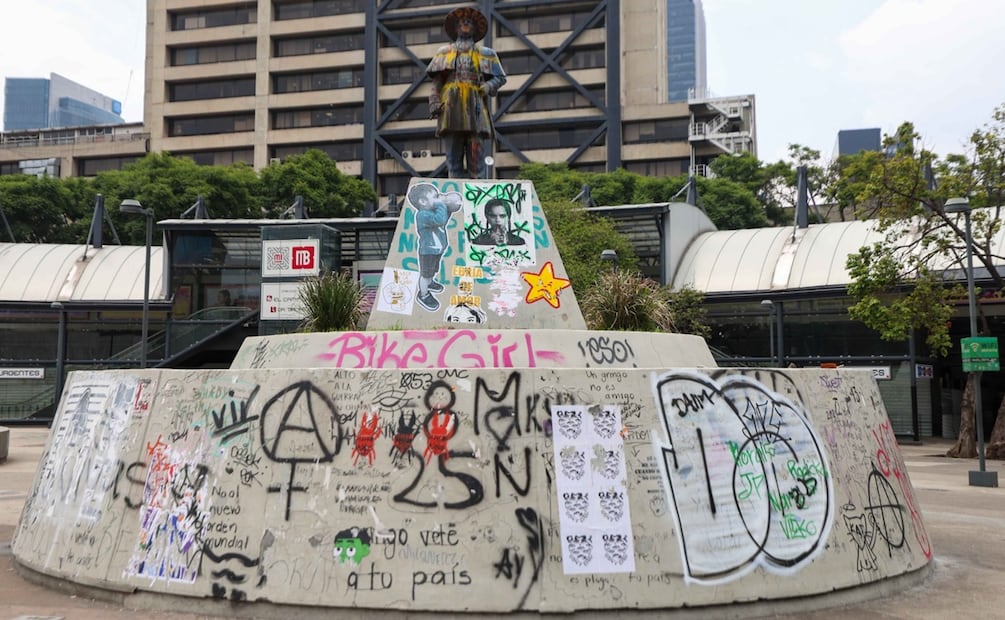 Así luce la Glorieta de Insurgentes tras la intervención del gobierno para recuperar el espacio público. Foto: Diego Simón