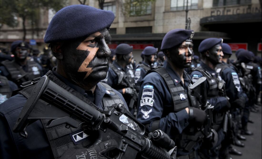 Federal Police during Military parade – Photo: Jair Cabrera/EL UNIVERSAL