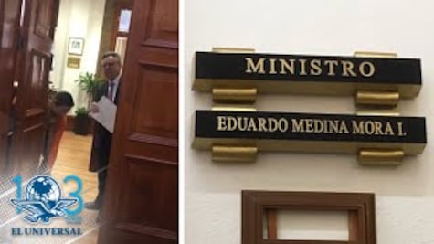 “¡Respeten por favor!”, pide Medina Mora en su oficina de la Suprema Corte