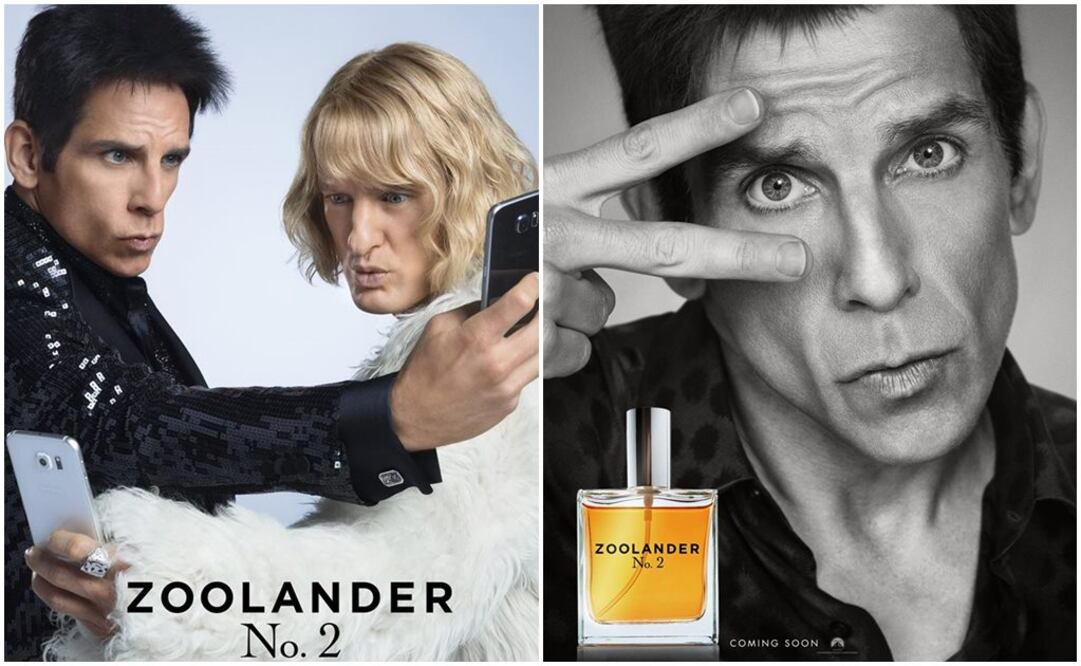Los actores en sus respectivos papeles de los "fashionistas" "Derek Zoolander" y "Hansel McDonald". FOTO: Especial