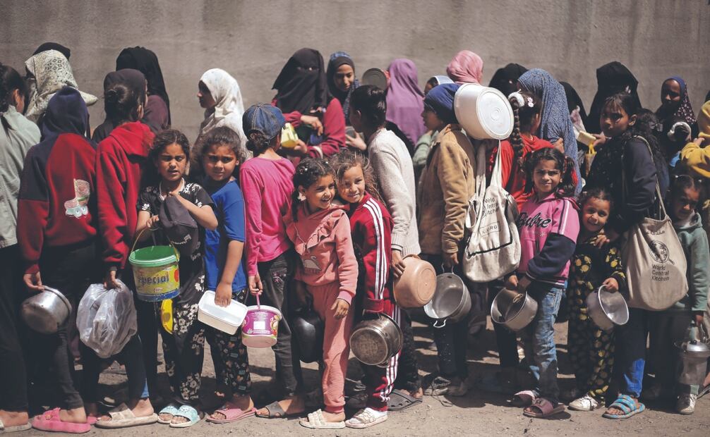 Niños en Gaza. Foto: de EYAD BABA. AFP