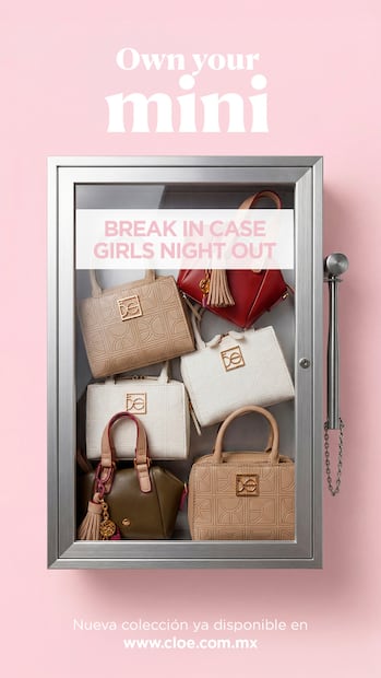 Los mini bolsos de Cloe están disponibles en varios colores y modelos. Foto: Cortesía Cloe