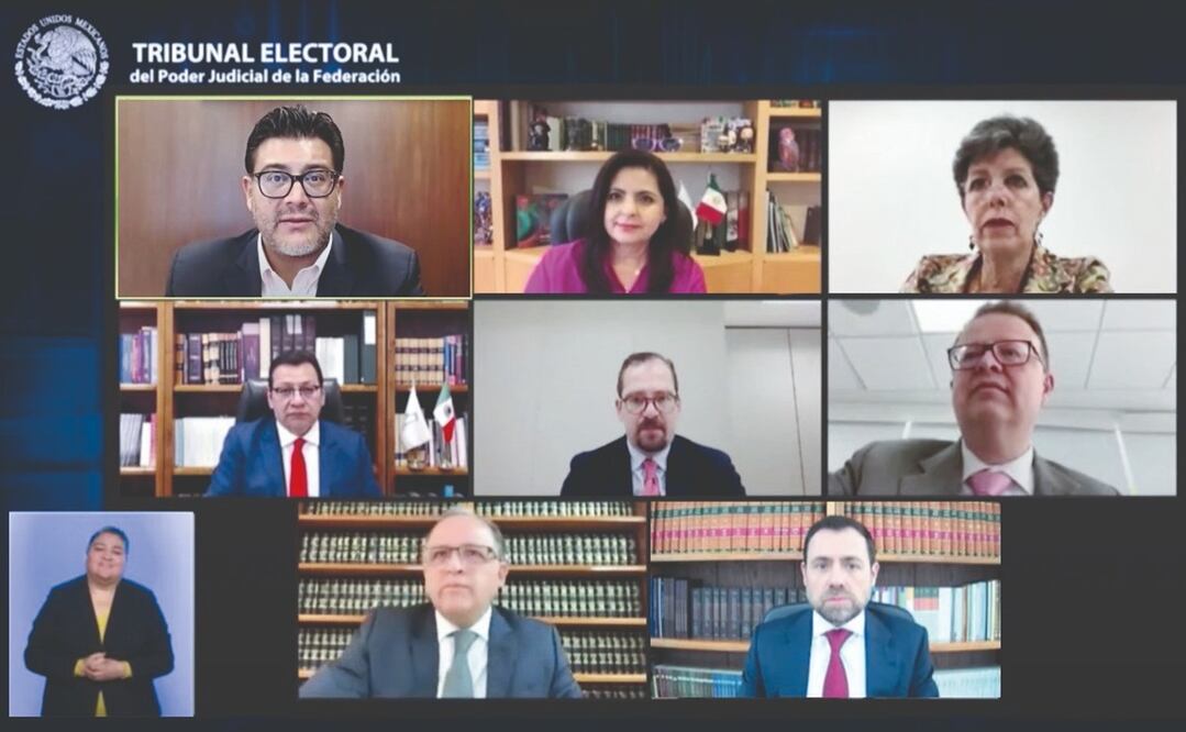 Los magistrados de la Sala Superior del Tribunal Electoral validaron el triunfo de Américo Villarreal en la elección de la gubernatura de Tamaulipas. FOTO: Especial