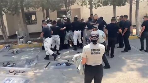 Elementos de Guardia Nacional se trenzan en práctica; video se hace viral