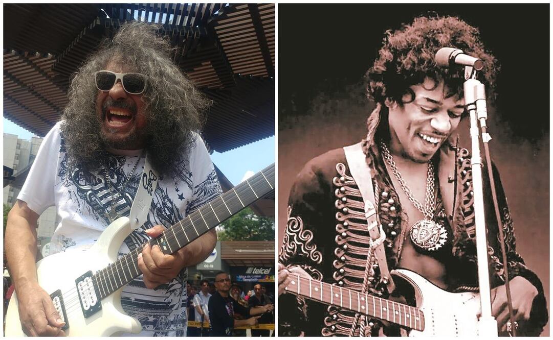 Javier Bátiz y Jimi Hendrix. Foto: Archivo 