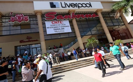 CNTE toma plazas comerciales por tercer día en Chiapas