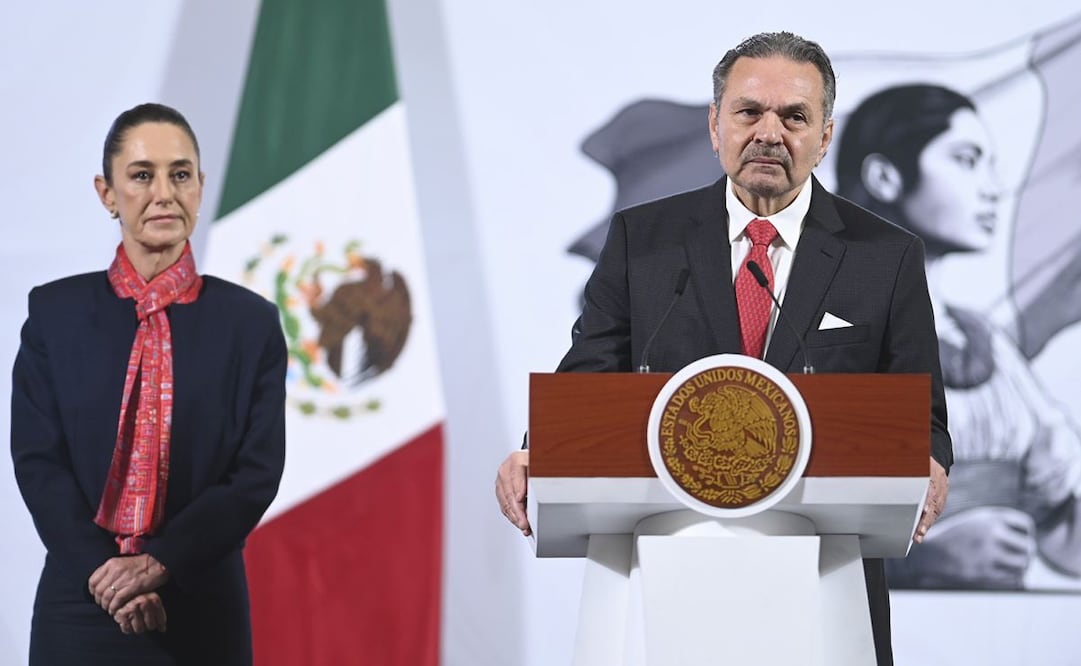 Octavio Romero Oropeza, titular de Infonavit, durante la mañanera del 10 de febrero del 2025. Foto: Presidencia