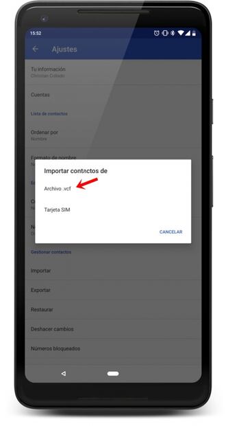 Cómo pasar todos tus contactos de iPhone a Android