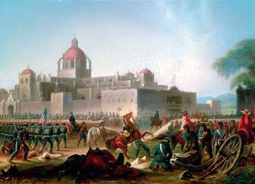 The Battle of Churubusco, a display of Mexican resistance against U.S. troops during the Mexican-American war
