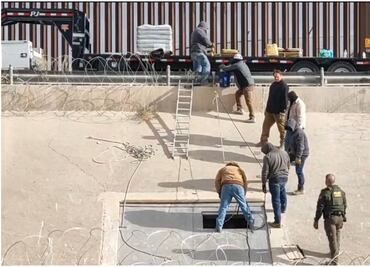 Patrulla Fronteriza comienza cierre de túnel hallado en frontera de Ciudad Juárez y El Paso, Texas; era usado para paso de migrantes