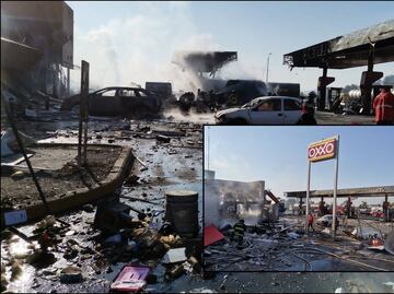 Confirman 2 muertos y 4 heridos en explosión de "pipa ajena" a gasolinera en Tula