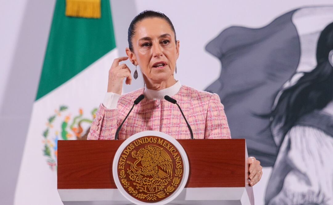 Claudia Sheinbaum, presidenta de México, durante su mañanera en Palacio Nacional, el 16 de enero del 2025. Foto: Axel Sánchez / EL UNIVERSAL
