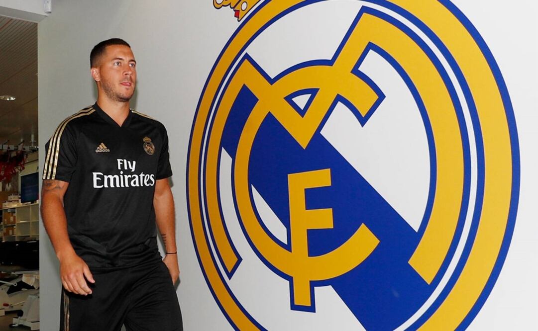 El belga portó el uniforme de entrenamiento del Real Madrid por primera vez. Foto: Real Madrid