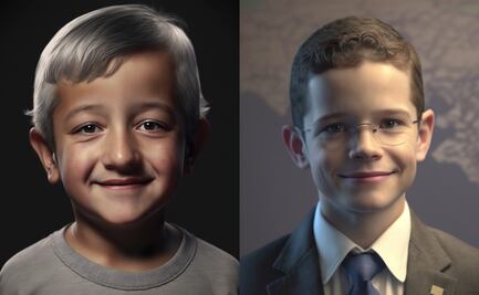 Día del Niño: Así se veían AMLO, Claudia Sheinbaum y Ricardo Anaya de pequeños, según la IA