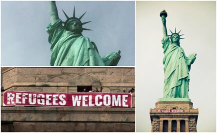 Estatua de la Libertad "da bienvenida" a inmigrantes