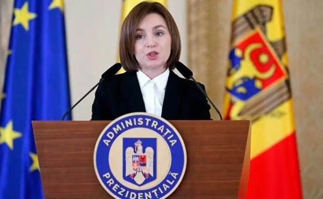 La presidenta de Moldavia, Maia Sandu, acusó a Rusia de querer instalar un gobierno prorruso en su país. Foto: EFE