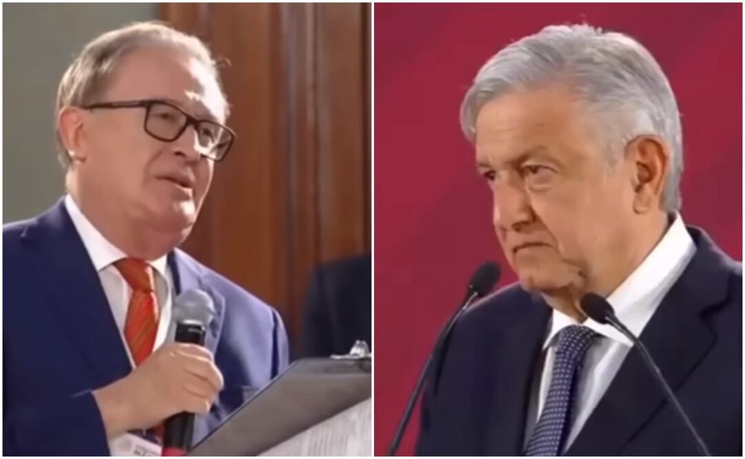 Confrontación de Ricardo Rocha a Andrés Manuel López Obrador en conferencia de prensa en Palacio Nacional. Foto: Youtube Gobierno de México