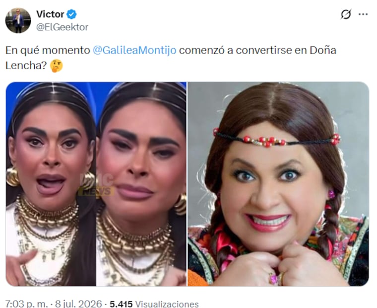 Arreglitos en el rostro de Galilea Montijo generan memes en redes.