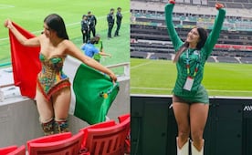 ¿Quién es la sexy aficionada que se robó las miradas en el partido de México? Revelan su identidad