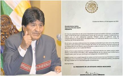 Evo Morales recibe invitación de AMLO para venir a celebrar la Independencia de México