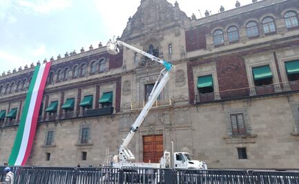Palacio Nacional se pone guapo para el primer grito de Independencia de Sheinbaum; inician trabajos rumbo al 15 de septiembre