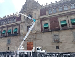 Palacio Nacional se pone guapo para el primer grito de Independencia de Sheinbaum; inician trabajos rumbo al 15 de septiembre