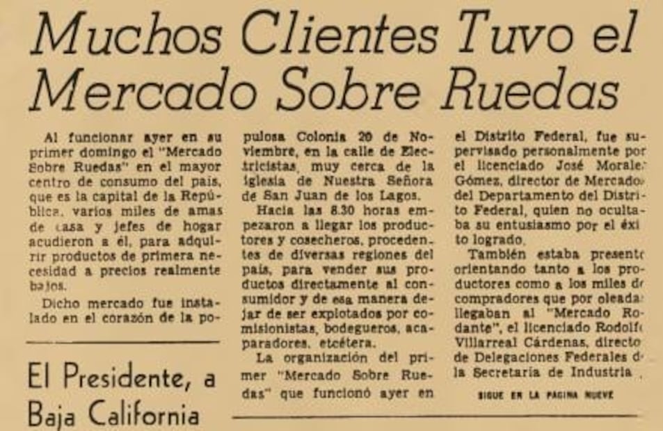 Los primeros mercados sobre ruedas