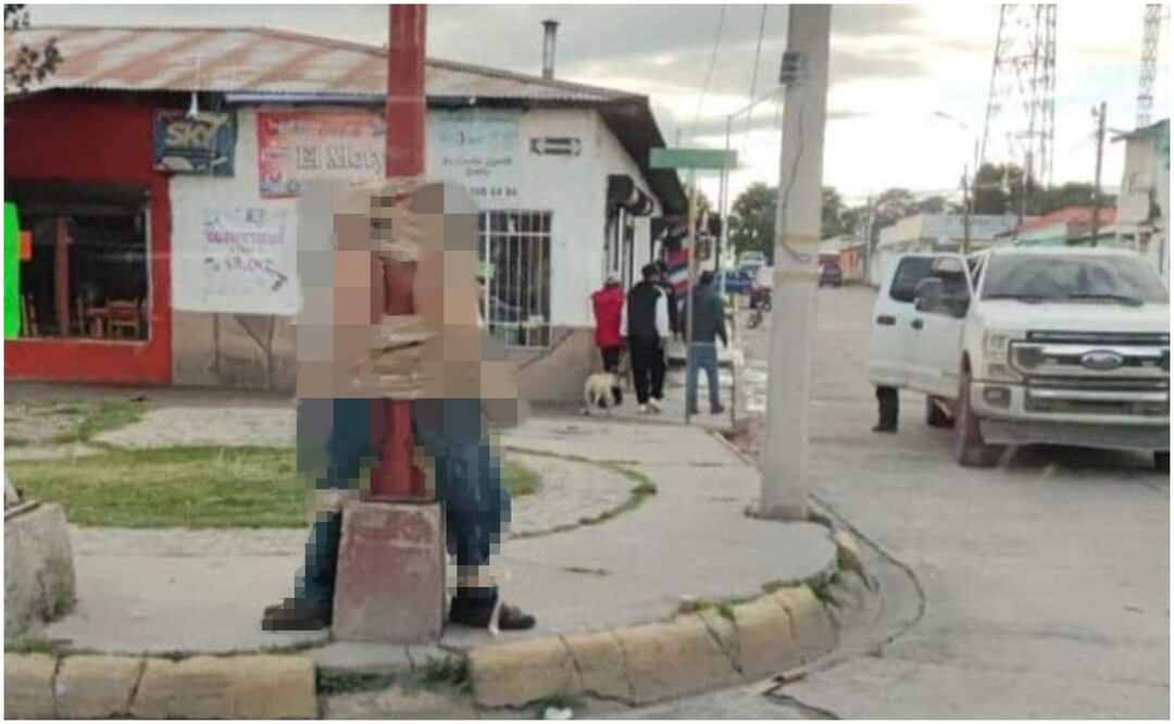 La Fiscalía de Chihuahua dijo que ya inició las investigaciones sobre varios masculinos que fueron encontrados amarrados en postes en la zona centro de la región. Foto: Especial