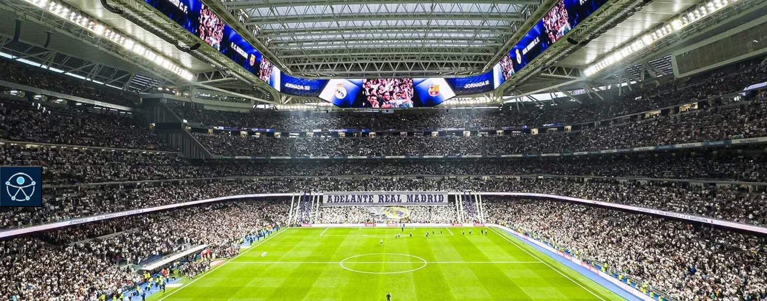 El estadio Santiago Bernabéu es el campo donde juega el equipo de fútbol del Real Madrid. Credito: Especial.