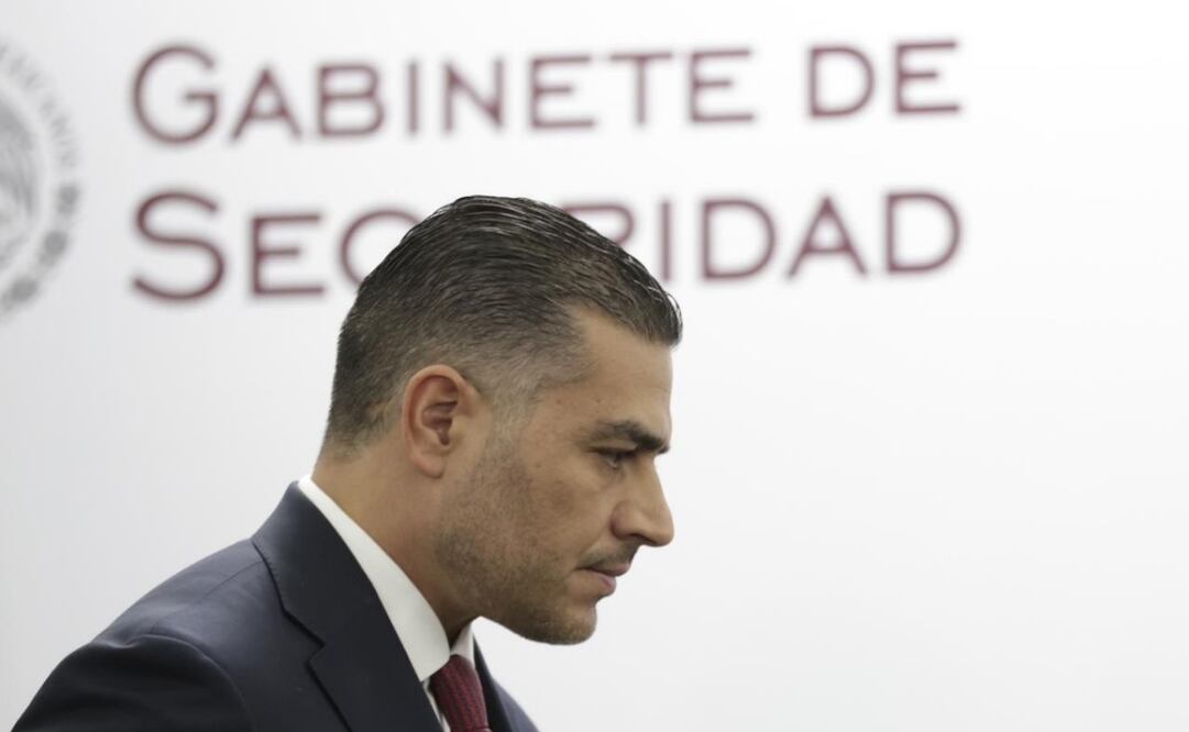 Omar García Harfuch, titular de la SSPC, en conferencia de prensa este domingo 30 de noviembre de 2025 para informar avances del Plan Michoacán por la Paz y la Justicia. Foto: Diego Simón Sánchez/ EL UNIVERSAL
