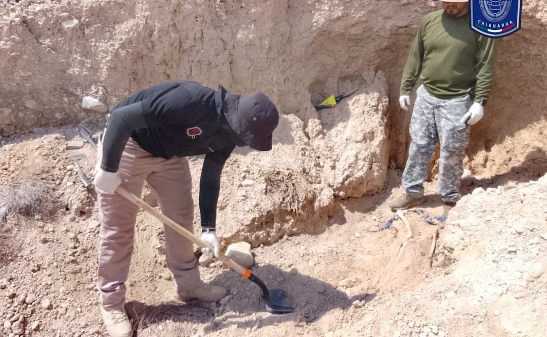 Encuentran dos osamentas durante rastreo en Práxedis G. Guerrero en el estado de Chihuahua. Foto: Especial.