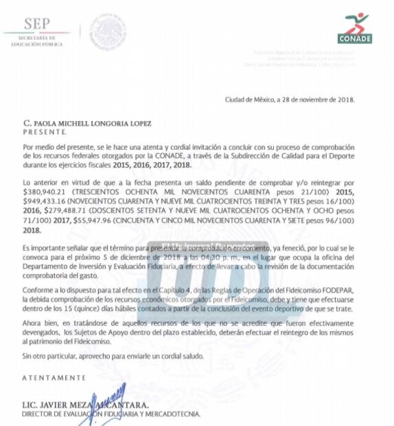 Conade vs atletas, una disputa por recursos públicos sin comprobar