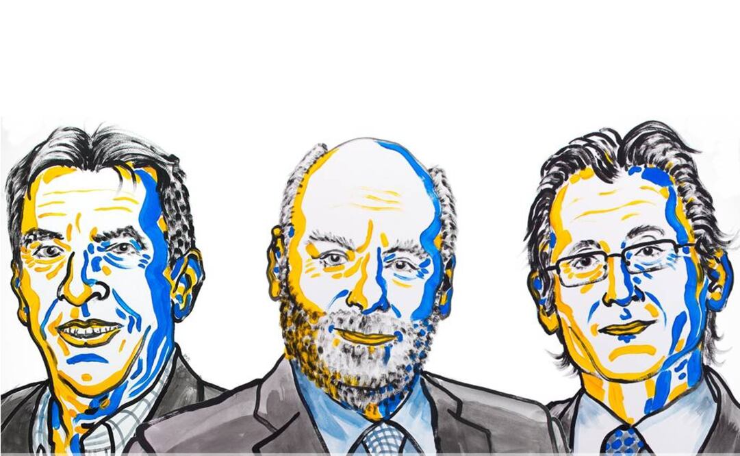 El francés Jean-Pierre Savage, el británico J.Fraser Stoddart y el holandés Bernard Feringa fueron galardonados hoy con el premio Nobel de Química 2016 (Twitter @NobelPrize)