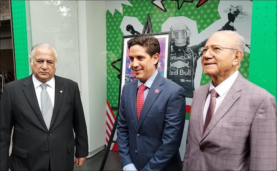 Miguel Torruco, Humberto Hernández y Rodrigo Sánchez cortaron el listón del Museo del México GP / FOTO: Oscar Torres