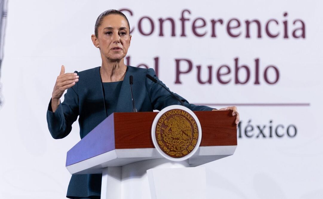 Claudia Sheinbaum, presidenta de México, durante la mañanera del 20 de marzo del 2025. Foto: Hugo Salvador / EL UNIVERSAL