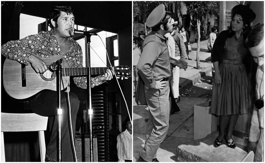 Leo Dan, cantante en 1972. Maria Victoria como “La criada bien criada” y Héctor Suárez, años 70'. Archivo Fotográfico de EL UNIVERSAL.
