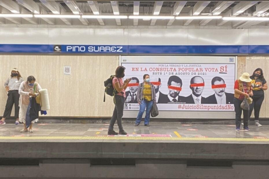 Promueven "sí" en consulta popular hasta en el Metro 