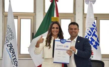 Alessandra Rojo de la Vega firma pacto con presidente municipal de Zacatecas; buscan fortalecer defensa de los derechos humanos