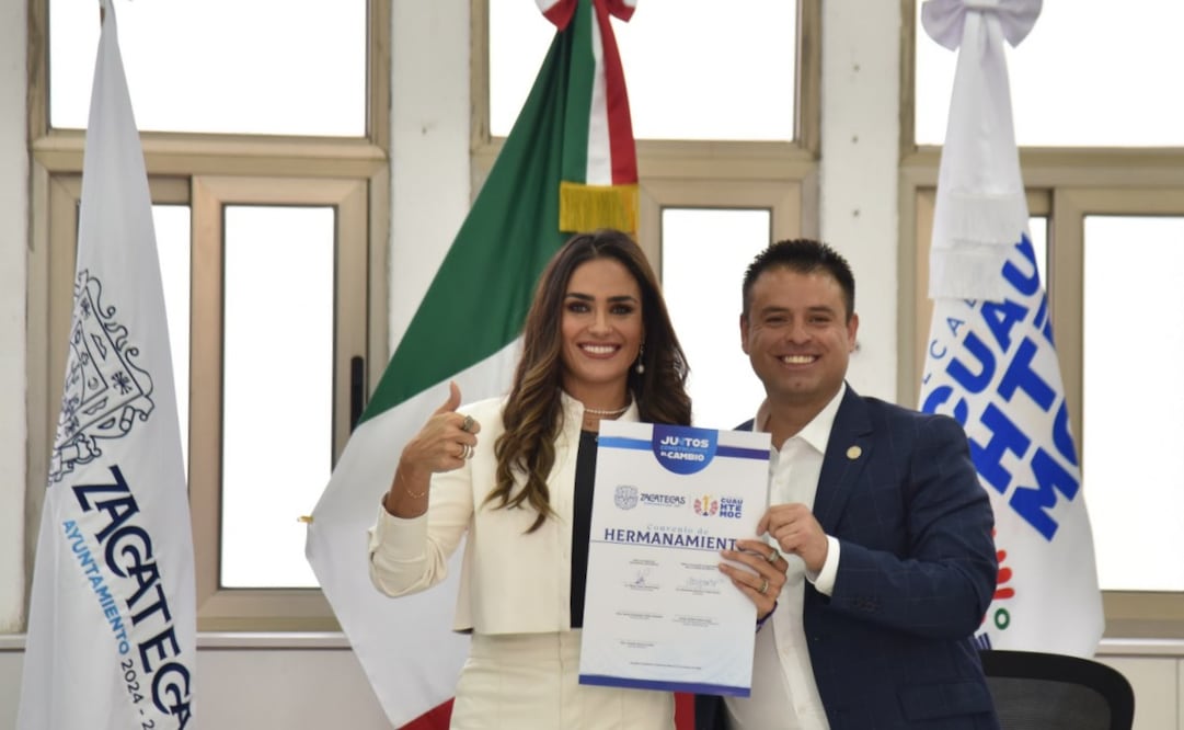Alessandra Rojo de la Vega se reúne con presidente municipal de Zacatecas (11/02/2025). Foto; Especial