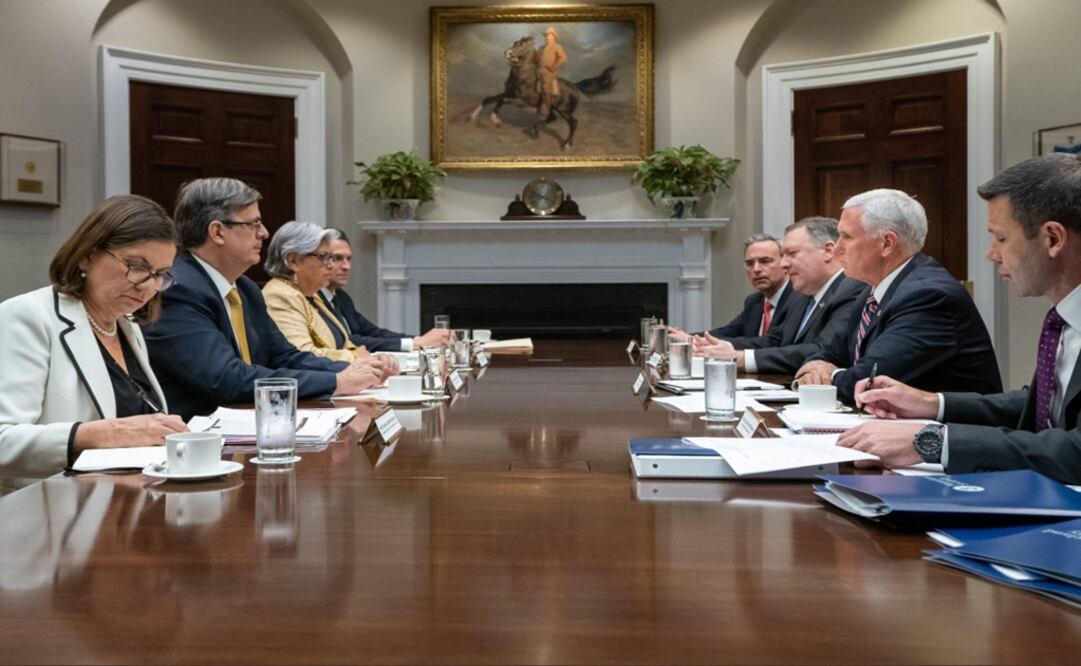 The meeting took place after the 90 days set by the US for Mexico to curb a recent surge in Central American migrant flows – Photo: Taken from Vice President Mike Pence’s Twitter account
