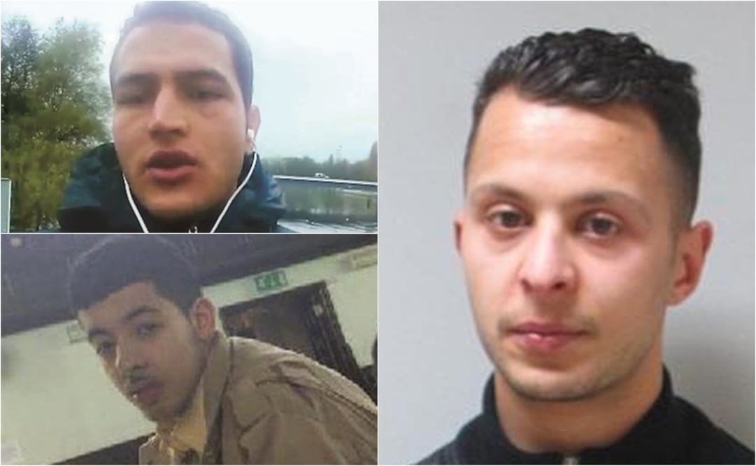 Arriba e izquierda: Anis Amri, responsable del atentado en diciembre de 2016 Berlín. Abajo y derecha: Salman Abedi, el terrorista suicida de Manchester. Derecha: Salah Abdeslam, autor de los atentados que el 13 de noviembre en París (Foto: Agencias)