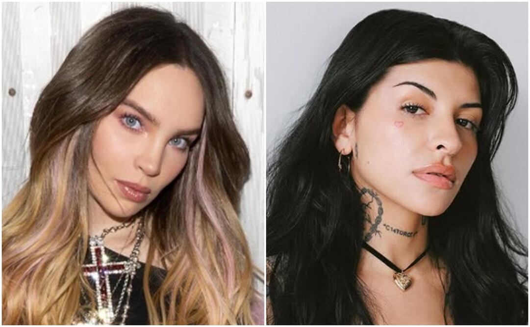 Belinda y Cazzu. Las dos cantantes fueron pareja de Christian Nodal, el cantante de regional mexicano, esposo de Ángela Aguilar.