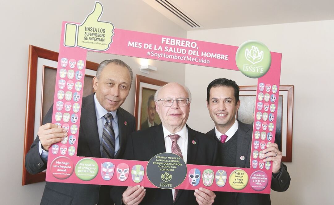 Contra paradigmas. José Reyes Baeza, José Narro y Tuffic Miguel Ortega buscan romper las resistencias de los hombres en el cuidado de su salud y seguimiento médico. (ESPECIAL)