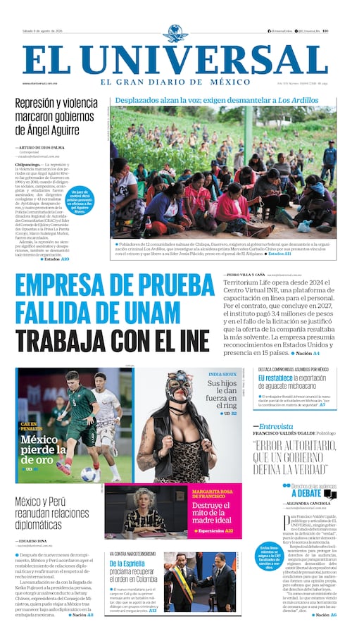 Portada impresa del 8 de agosto de 2026