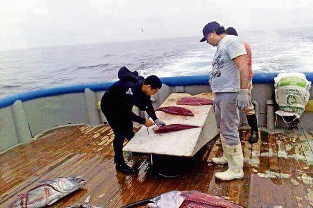 En la imagen, el barco camaronero y los tripulantes. Autoridades dicen que no habrá encubrimientos para los responsables de la desaparición (TOMADA DE FACEBOOK)