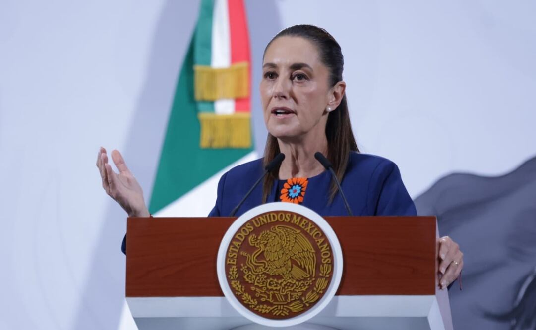 Claudia Sheinbaum en su conferencia matutina de Palacio Nacional el 17 de noviembre de 2025. Foto: Fernanda Rojas / EL UNIVERSAL