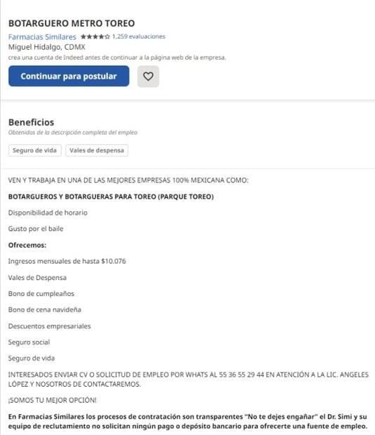 Volante con sueldo de botarga de Dr. Simi se hace viral; gana más que algunos profesionistas  