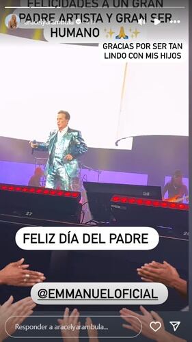 La llamada "Chule" felicitó al cantante por el Día del padre. Foto: Instagram.