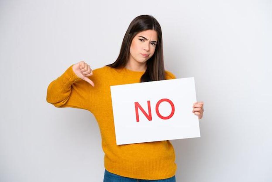 El poder de decir "No". Fuente: Freepik.